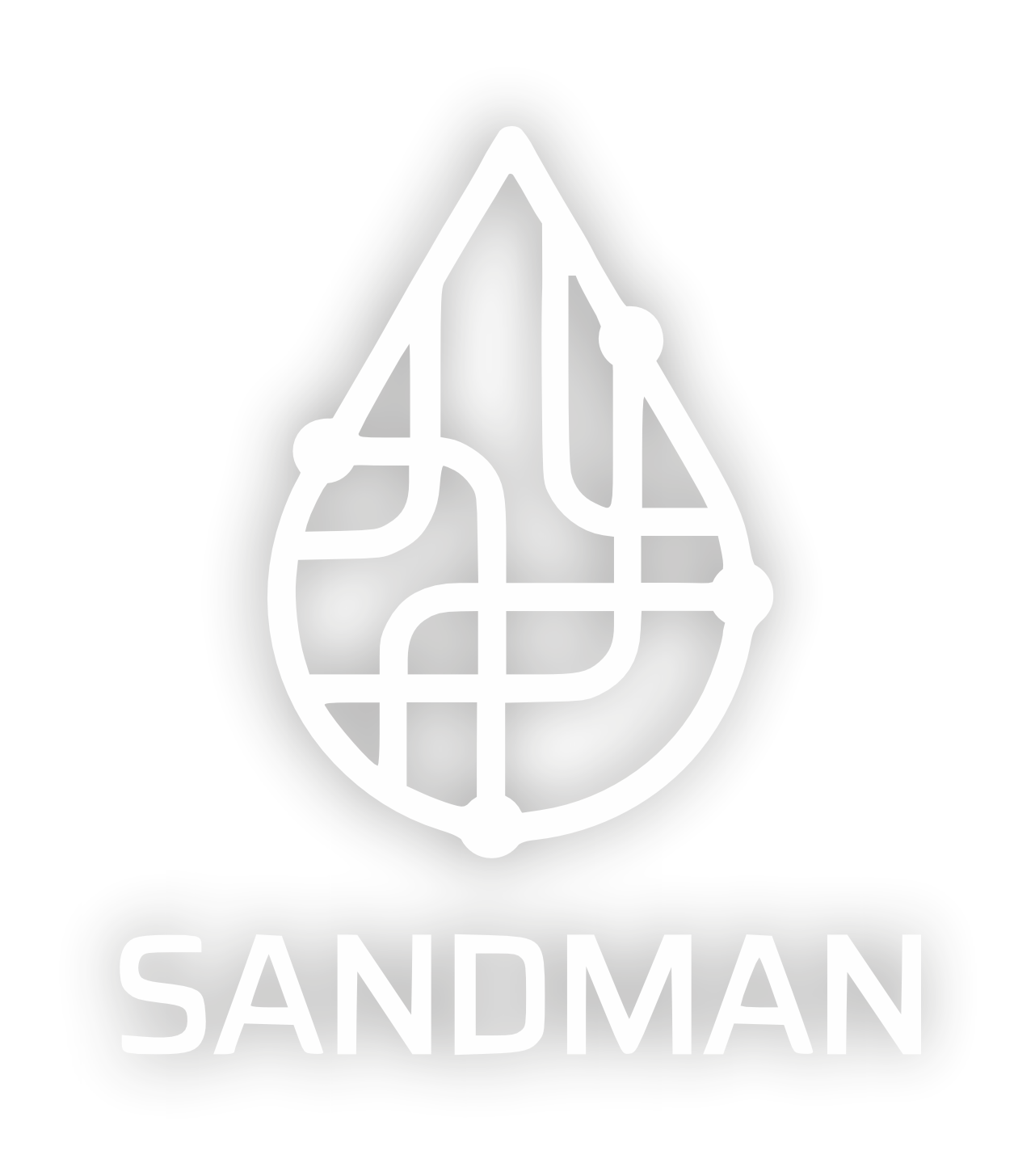 logo sandman bianco shadow