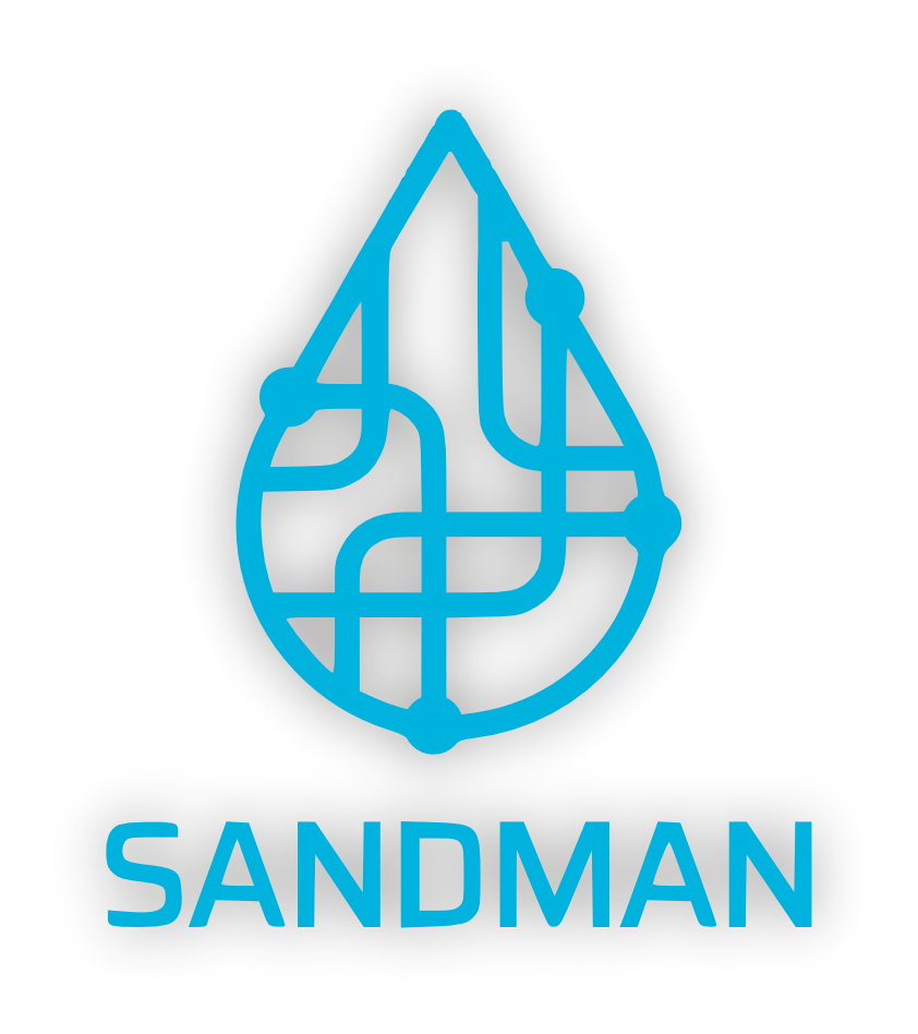 sandman logo azzurro shadow